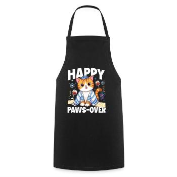 Joyeuse Pâte sur l’amoureux des chats Drôle de Pessa’h - Tablier de cuisine - noir - Devant - AI Model Male 185 dark (185cm)