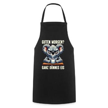 Guten Morgen Ganz Dünnes Eis Koala Schlafmützen - Cooking Apron - black - Front - AI Model Male 185 dark (185cm)