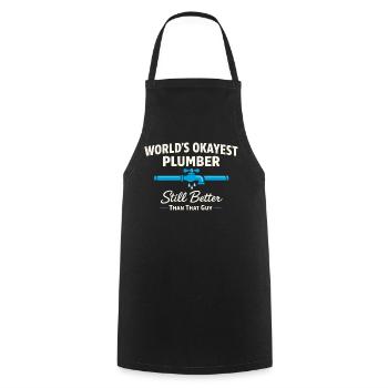 Pipe Whisperer, Plumber, Humor Gift - Cooking Apron - black - Front - AI Model Male 185 dark (185cm)