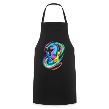 Chess - Cooking Apron - black - Front - AI Model Male 185 dark (185cm)