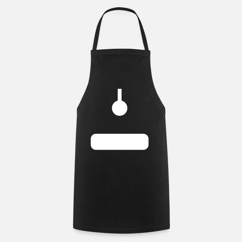 Joystick d’arcade blanc - Tablier de cuisine - noir