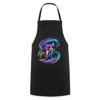 Cyclist - Cooking Apron - black - Front - AI Model Male 185 dark (185cm)