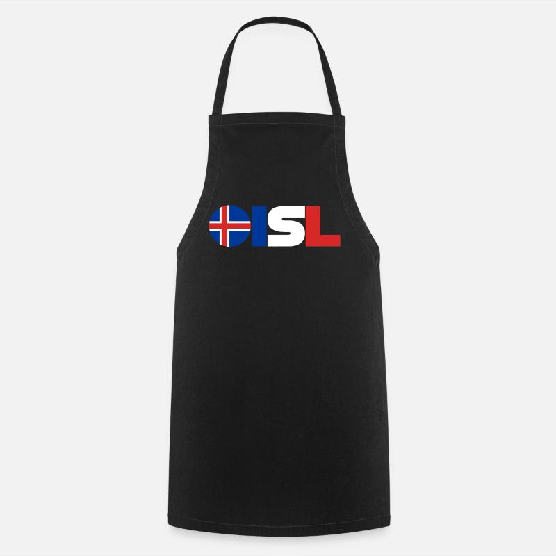 Islande - Tablier de cuisine - noir