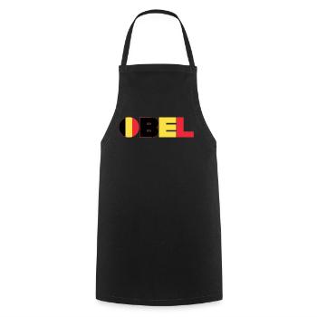 Belgium - Cooking Apron - black - Front - AI Model Male 185 dark (185cm)