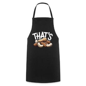 C’EST un drôle de dire de noix avec des amandes à la cacahuète - Tablier de cuisine - noir - Devant - AI Model Male 185 dark (185cm)