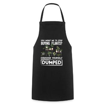 Plant Lover Plants Gardener Hobby - Cooking Apron - black - Front - AI Model Male 185 dark (185cm)