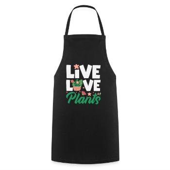Pflanzenliebhaber Live Love Plants Succulent - Kochschürze - Schwarz - Vorne - AI Model Male 185 dark (185cm)