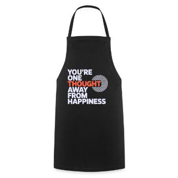 Hypnotiseur einen Gedanken entfernt von Happiness Pro - Kochschürze - Schwarz - Vorne - AI Model Male 185 dark (185cm)