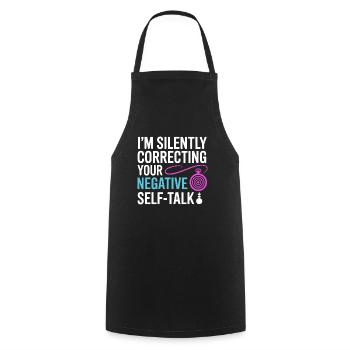Certified Clinical Cognitive Specialist Apparel  - Cooking Apron - black - Front - AI Model Male 185 dark (185cm)