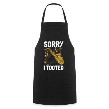 Désolé d’avoir fait un saxophone saxophone - Tablier de cuisine - noir - Devant - AI Model Male 185 dark (185cm)