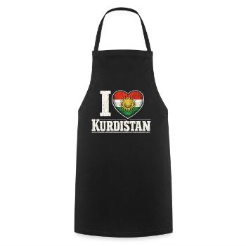 I Love Kurdistan Kurde Kurden - Kochschürze - Schwarz - Vorne - AI Model Male 185 dark (185cm)