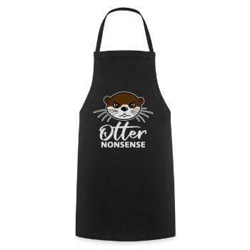 Otter Nonsense Lustig Wortspiel Otter Liebe Spruch - Kochschürze - Schwarz - Vorne - AI Model Male 185 dark (185cm)