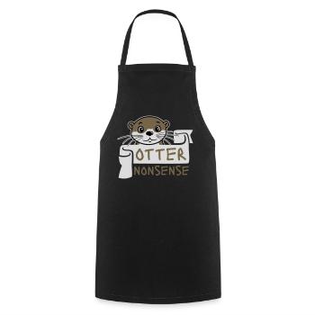 Otter Nonsense Lustig Wortspiel Otter Liebe Spruch - Kochschürze - Schwarz - Vorne - AI Model Male 185 dark (185cm)
