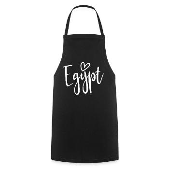 Egypt Heart Women Love Egypt - Cooking Apron - black - Front - AI Model Male 185 dark (185cm)