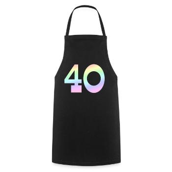 40 couleurs pastel - Tablier de cuisine - noir - Devant - AI Model Male 185 dark (185cm)