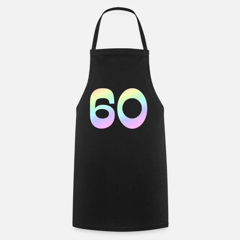 60, Dégradé, Pastel - Tablier de cuisine - noir