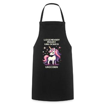 Legendary Mount Unlocked | Unicorn - Cooking Apron - black - Front - AI Model Male 185 dark (185cm)