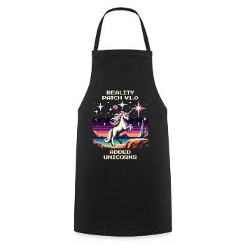 Reality Patch 1.0 | Licornes ajoutées - Tablier de cuisine - noir - Devant - AI Model Male 185 dark (185cm)