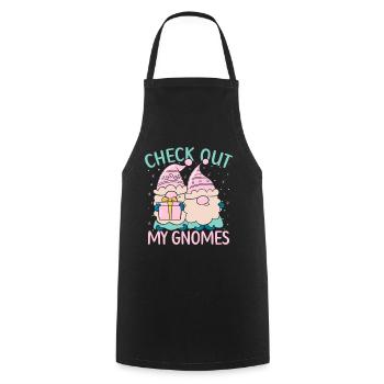 Costume de gnome de jardin Regarde mon gnome gnome - Tablier de cuisine - noir - Devant - AI Model Male 185 dark (185cm)