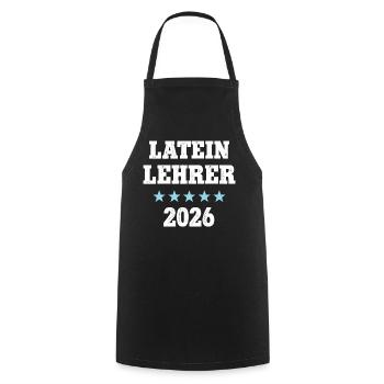 Latin Teacher 2026 Occupation Study Latin Teacher Training - Cooking Apron - black - Front - AI Model Male 185 dark (185cm)