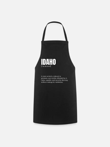 Idaho Kartoffeln Typografie - Kochschürze - Schwarz