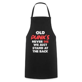 Old Punks Never Die Artwork - Kochschürze - Schwarz - Vorne - AI Model Male 185 dark (185cm)