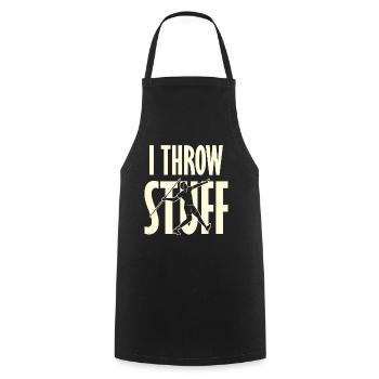 I Throw Stick Sport Tee - Cooking Apron - black - Front - AI Model Male 185 dark (185cm)