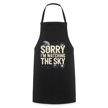 Astronomer Galaxy Outerspace Universe Astronomy - Cooking Apron - black - Front - AI Model Male 185 dark (185cm)