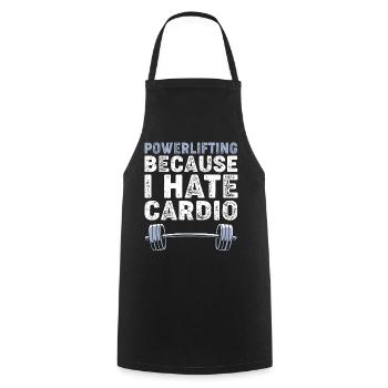Bodybuilder Deadlift Gym Fitness Workout Dumbbell - Cooking Apron - black - Front - AI Model Male 185 dark (185cm)