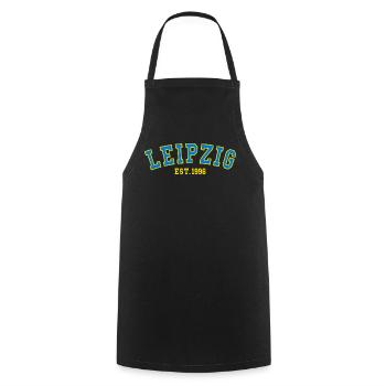 Leipzig Est. 1996 - Cooking Apron - black - Front - AI Model Male 185 dark (185cm)