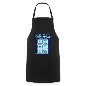 Things I Do In My Spare Time Kpop Saranghae - Cooking Apron - black - Front - AI Model Male 185 dark (185cm)