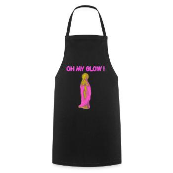 Oh My Glow Vierge Marie Auréole Or - Tablier de cuisine - noir - Devant - AI Model Male 185 dark (185cm)