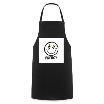 Lightning Smile Energy Tee - Cooking Apron - black - Front - AI Model Male 185 dark (185cm)