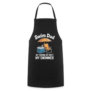 Schwimmen Sprüche Lustiges Schwimmen Geschenk - Kochschürze - Schwarz - Vorne - AI Model Male 185 dark (185cm)