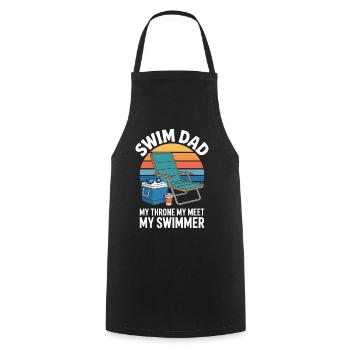 Schwimmen Sprüche Lustiges Schwimmen Geschenk - Kochschürze - Schwarz - Vorne - AI Model Male 185 dark (185cm)