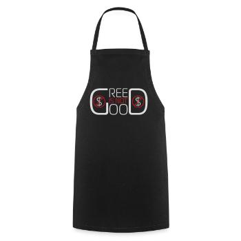 La cupidité n’est pas une bonne déclaration anticapitaliste Protestation - Tablier de cuisine - noir - Devant - AI Model Male 185 dark (185cm)