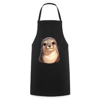 Lions de mer Lion de mer - Tablier de cuisine - noir - Devant - AI Model Male 185 dark (185cm)