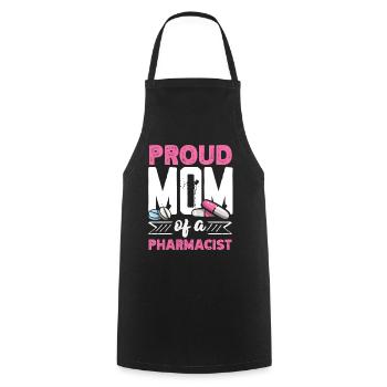 Proud mother of a pharmacist - Cooking Apron - black - Front - AI Model Male 185 dark (185cm)