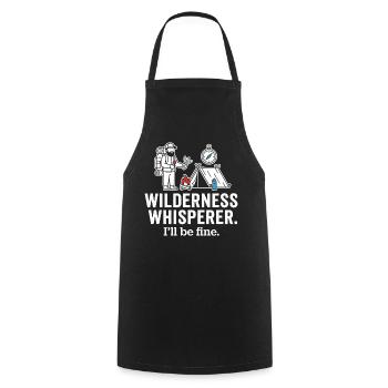 Wilderness Whisperer Camping Adventure - Cooking Apron - black - Front - AI Model Male 185 dark (185cm)