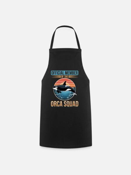 Funny Orca - Kochschürze - Schwarz