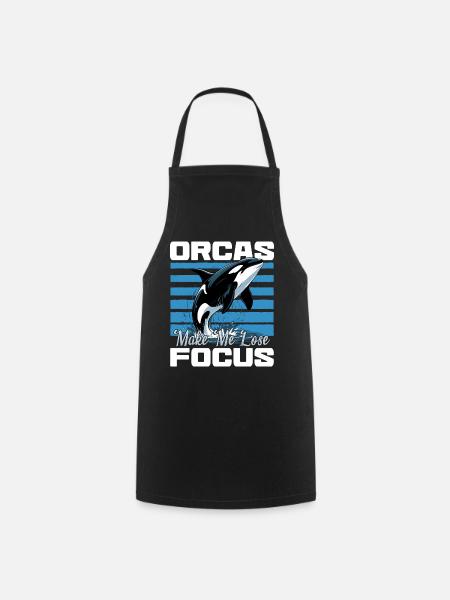 Funny Orca - Kochschürze - Schwarz