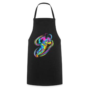 Rugby player - Cooking Apron - black - Front - AI Model Male 185 dark (185cm)