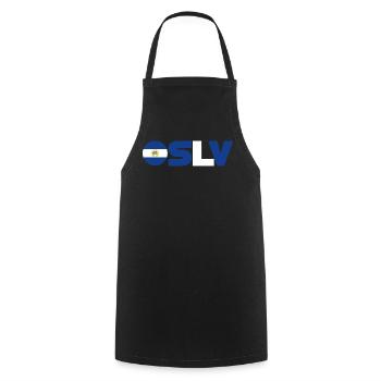El Salvador - Cooking Apron - black - Front - AI Model Male 185 dark (185cm)