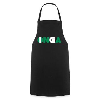 Nigeria - Cooking Apron - black - Front - AI Model Male 185 dark (185cm)