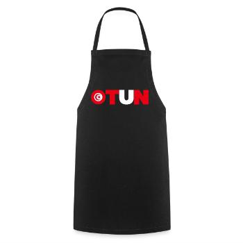 Tunisia - Cooking Apron - black - Front - AI Model Male 185 dark (185cm)