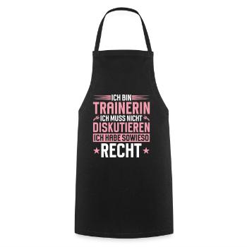L’entraîneur n’a pas à en discuter - Tablier de cuisine - noir - Devant - AI Model Male 185 dark (185cm)
