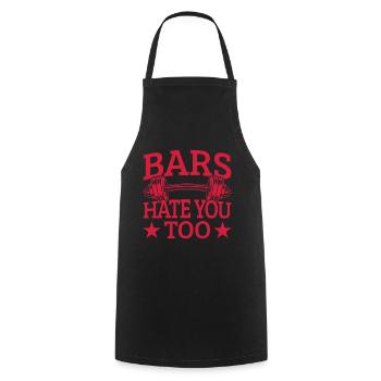 Les bars de bodybuilders motivant fitness vous détestent aussi - Tablier de cuisine - noir - Devant - AI Model Male 185 dark (185cm)