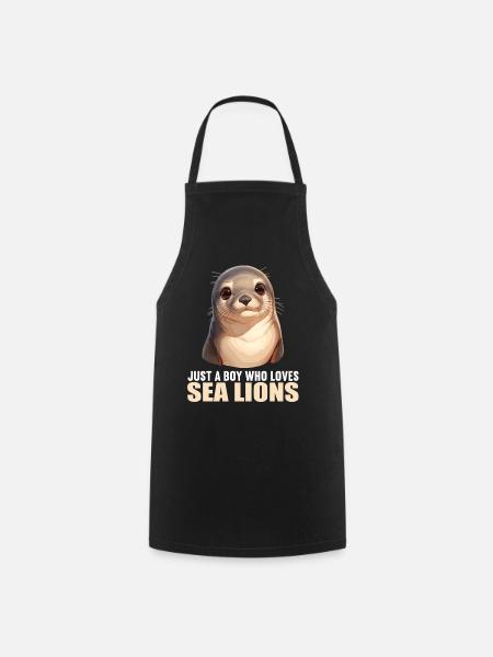 Seelöwen Seelöwe - Kochschürze - Schwarz