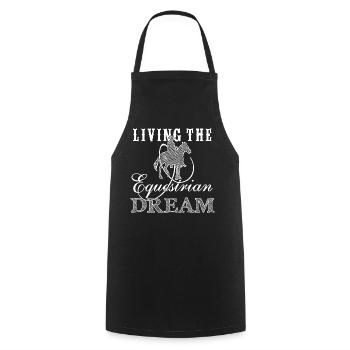 Living the equestrian dream - Western Edition - Kochschürze - Schwarz - Vorne - AI Model Male 185 dark (185cm)