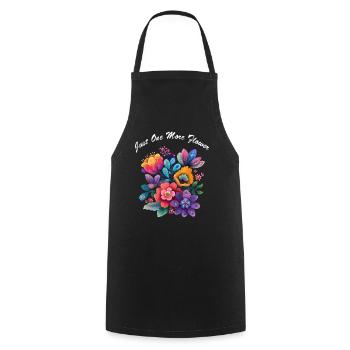 Just One More Flower Garden Flowers Gardener - Cooking Apron - black - Front - AI Model Male 185 dark (185cm)